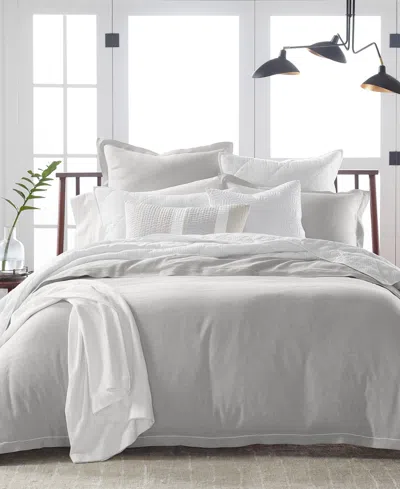 Hotel Collection Linen/modal Blend Duvet Cover, King, Created For Macy's In Grey