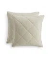 Hotel Collection Dobby Diamond 2-pc. Sham Set, European, Exclusively At Macy's In Natural