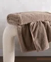 Hotel Collection Double-sided Faux-fur Throw, 50" X 70", Macy's Exclusive In Brown