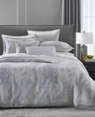 Hotel Collection Draft  Overlay Luxurious Comforter Set Macys Exclusive In Gray