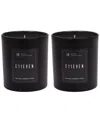 Hotel Collection E11even Candle Duo Set In Black