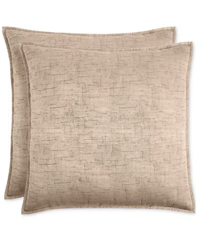 Hotel Collection Etch Quilted 2-pc Sham Set, Euro, Macy's Exclusive In Brown