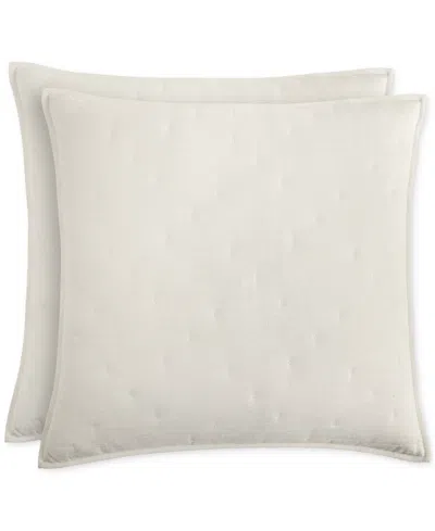 Hotel Collection Etch Quilted 2-pc Sham Set, Euro, Macy's Exclusive In White
