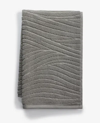 Hotel Collection Expressionist 100% Turkish Cotton Hand Towel, 20" X 30", Exclusively At Macy's In Grey