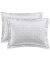 Hotel Collection Fresco Jacquard 525-thread Count Egyptian Cotton 2-pc. European Sham Set, Exclusively At Macy's In Fresh White