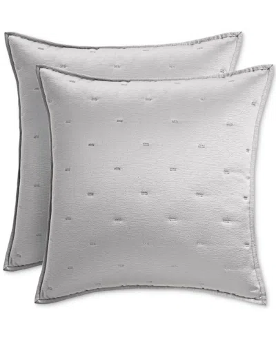 Hotel Collection Glint Quilted 2-pc. European Sham Set, Exclusively At Macy's In Charcoal
