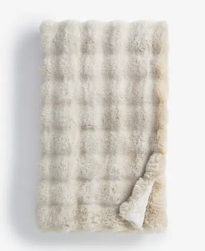 Hotel Collection Heathered Bubble Faux-fur Throw Blanket, 50" X 60", Macy's Exclusive In Brown