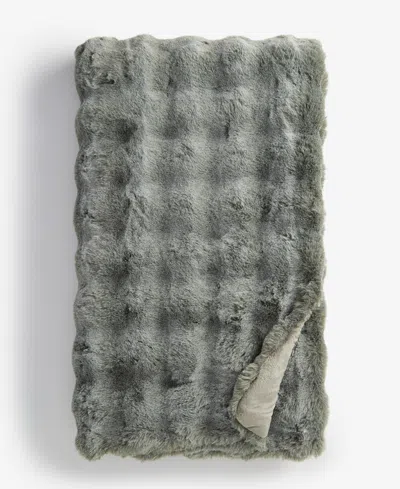 Hotel Collection Heathered Bubble Faux-fur Throw Blanket, 50" X 60", Macy's Exclusive In Gray