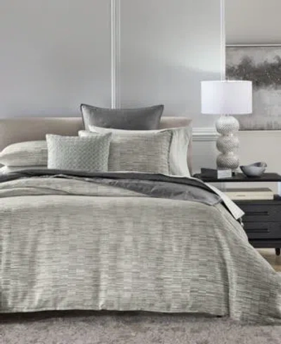 Hotel Collection Horizon Geometric 3 Pc. Comforter Set Macys Exclusive In Gray