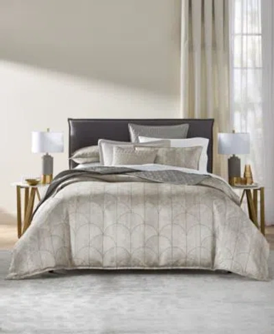 Hotel Collection Inlay Woven Printed 3 Piece Duvet Cover Set Macys Exclusive In Gray