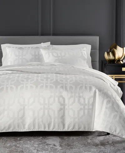 Hotel Collection Interlace Duvet Cover Set, Full/queen, Exclusively At Macy's In White