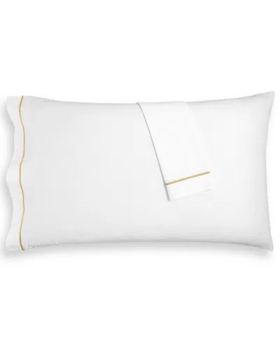 Hotel Collection Italian Percale 100% Cotton Pillowcase Pair, Standard, Exclusively At Macy's In Gold