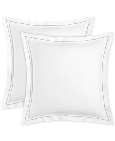 Hotel Collection Italian Percale 2-pc. Sham Set, European, Exclusively At Macy's In Silver