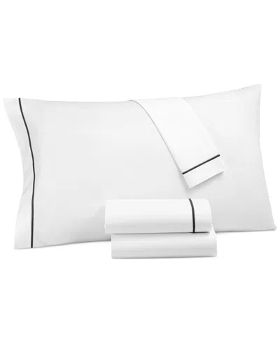 Hotel Collection Italian Percale Cotton 4-pc. Sheet Set, California King, Exclusively At Macy's In Black