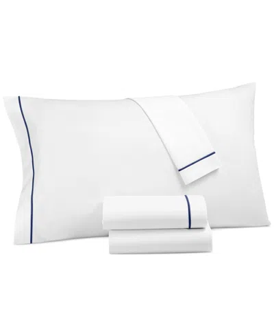 Hotel Collection Italian Percale Cotton 4-pc. Sheet Set, Queen, Exclusively At Macy's In Black