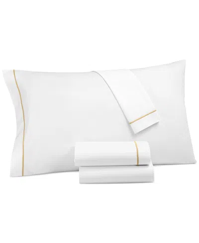 Hotel Collection Italian Percale Cotton 4-pc. Sheet Set, Queen, Exclusively At Macy's In Gold