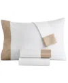 Hotel Collection Italian Percale Sateen Cuff Pillowcase Pair, King, Exclusively At Macy's In Soft Gold