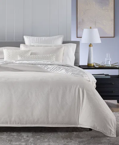 Hotel Collection Labyrinth Solid 3-pc. Duvet Cover Set, King, Macy's Exclusive In White