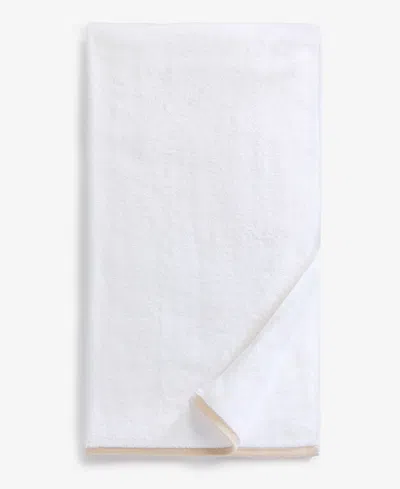 Hotel Collection Linea Cotton Bath Towel, 30" X 56" In White