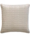 Hotel Collection Linear Embroidery Decorative Pillow, 20" X 20", Exclusively At Macy's In Rose Quart