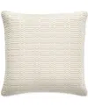 Hotel Collection Linear Embroidery Decorative Pillow, 20" X 20", Exclusively At Macy's In White