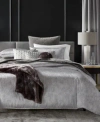 Hotel Collection Linear Ogee 3 Pc. Comforter Sets Exclusively At Macys In Silver