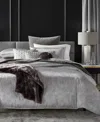 Hotel Collection Linear Ogee 3-pc. Duvet Cover Set, Full/queen, Exclusively At Macy's In Silver