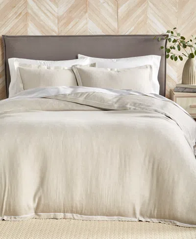 Hotel Collection Linen/modal Blend 3-pc. Duvet Cover Set, Full/queen, Exclusively At Macy's In Neutral