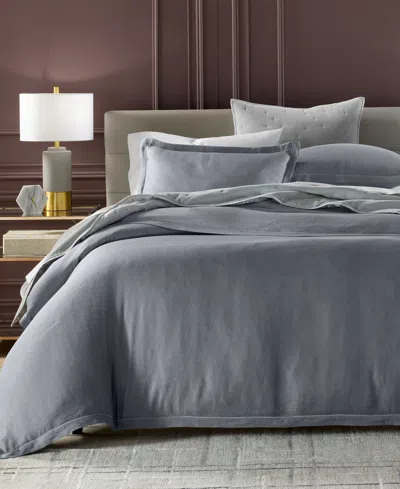 Hotel Collection Linen/modal Blend 3-pc. Duvet Cover Set, Full/queen, Exclusively At Macy's In Gray