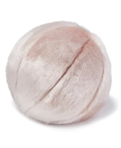Hotel Collection Lynx Faux Fur Decorative Pillow, 10" Round, Exclusively At Macy's In Soft Blush