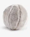 Hotel Collection Lynx Faux Fur Decorative Pillow, 10" Round, Exclusively At Macy's In White