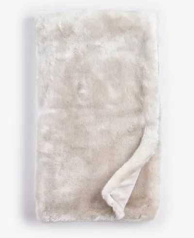 Hotel Collection Lynx Faux Fur Throw, 50" X 60", Exclusively At Macy's In White