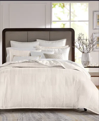 Hotel Collection Metallic Strie 3-pc. Duvet Cover Set, Full/queen, Created For Macy's In Ivory