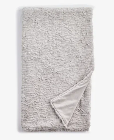 Hotel Collection Persian Lamb-look Faux-fur Throw, 50" X 60", Macy's Exclusive In Gray