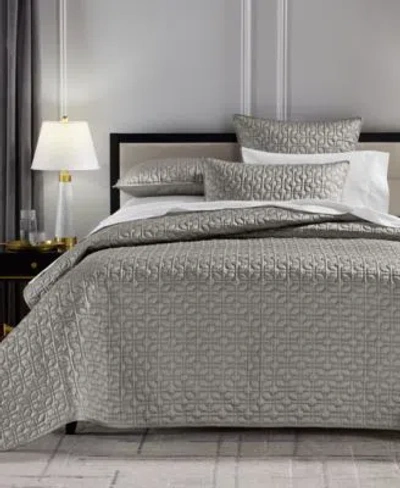 Hotel Collection Porto Quilted Coverlet Sets Macys Exclusive In Gray