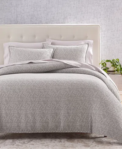 Hotel Collection Prism Matelasse Comforter Set, Full/queen, Exclusively At Macy's In Charcoal