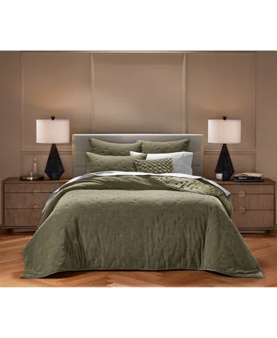 Hotel Collection Reversible Chenille 3-pc. Coverlet Set, Full/queen, Exclusively At Macy's In Moss