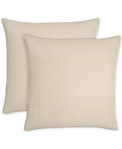 Hotel Collection Reversible Chenille Quilted 2-pc. European Sham Set, Exclusively At Macy's In Sand