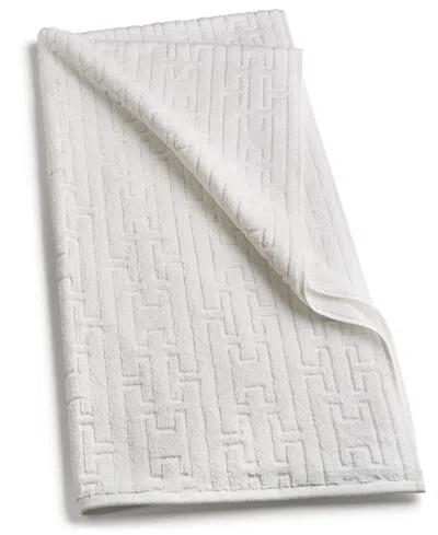 Hotel Collection Sculpted Chain-link Bath Towel, 30" X 56", Created For Macy's In White