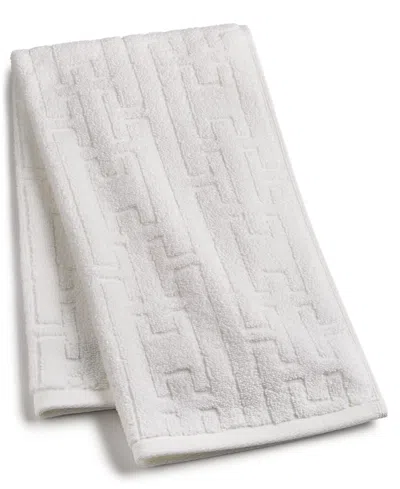 Hotel Collection Sculpted Chain-link Hand Towel, 16" X 30", Created For Macy's In White