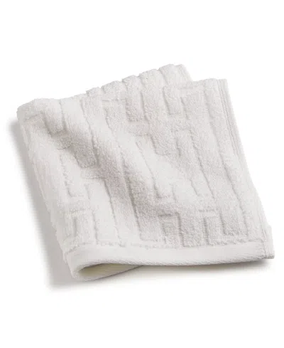 Hotel Collection Sculpted Chain-link Wash Towel, 13" X 13", Created For Macy's In White