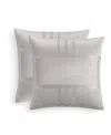 Hotel Collection Structure 2-pc. Sham Set, European, Exclusively At Macy's In Silver