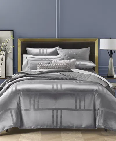 Hotel Collection Structure Charcoal 3-pc. Duvet Cover Set, King, Exclusively At Macy's