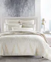 Hotel Collection Textured Chevron 3-pc. Comforter Set, Full/queen, Exclusively At Macy's In Gold