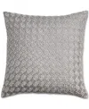 Hotel Collection Textured Embroidery Decorative Pillow, 20" X 20", Exclusively At Macy's In Gray