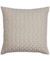 Hotel Collection Tiled Geo Decorative Pillow, 18" X 18", Exclusively At Macy's In Neutral