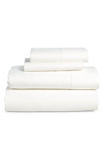 Hotel Espalma 300 Thread Count Cotton Percale Sheet Set In White