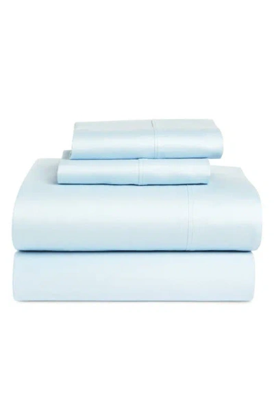 Hotel Espalma 300 Thread Count Cotton Sateen Sheet Set In Blue