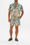 Hotel Franks By Camilla Mid Length Boardshort With Elastic Waist Gardens Of Queluz