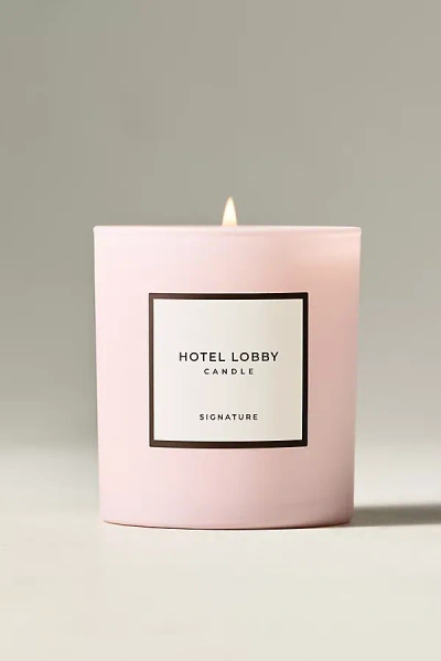 Hotel Lobby Fresh Signature Boxed Glass Candle In Pink